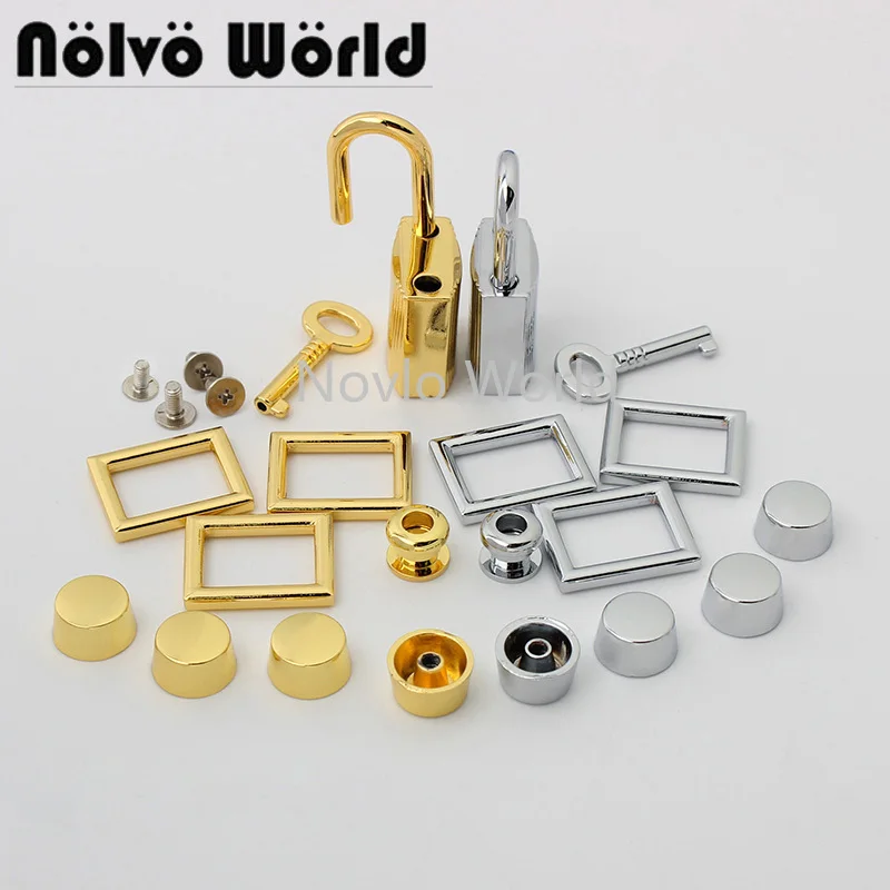 1-5-30sets 2 colors metal accessories for chain bag key lock rivets eyelets square buckle sale together bag hardware
1-5-30sets 2 colors metal accessories for chain bag key lock rivets eyelets square buckle sale together bag hardware