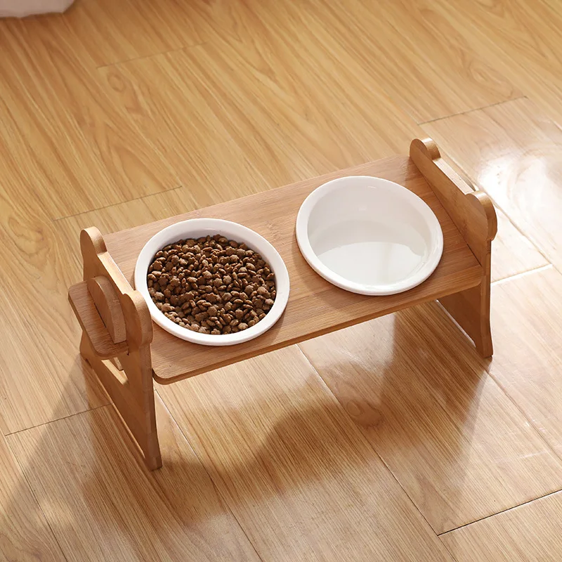 Double Cat Bowl Tilt Cervical Spine Protective Bamboo Hold Pets Bowl Adjustable Ceramic Dog Bowl Pets Basin Water Drinking Bowl
Double Cat Bowl Tilt Cervical Spine Protective Bamboo Hold Pets Bowl Adjustable Ceramic Dog Bowl Pets Basin Water Drinking Bowl