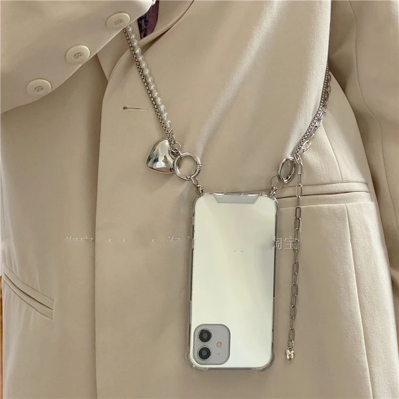 Ins Simple Silver Mirror Crossbody Wallet Phone Case For Iphone 7 8 PLUS X XR XS 11 12 13 Pro Max chain For Women
Ins Simple Silver Mirror Crossbody Wallet Phone Case For Iphone 7 8 PLUS X XR XS 11 12 13 Pro Max chain For Women