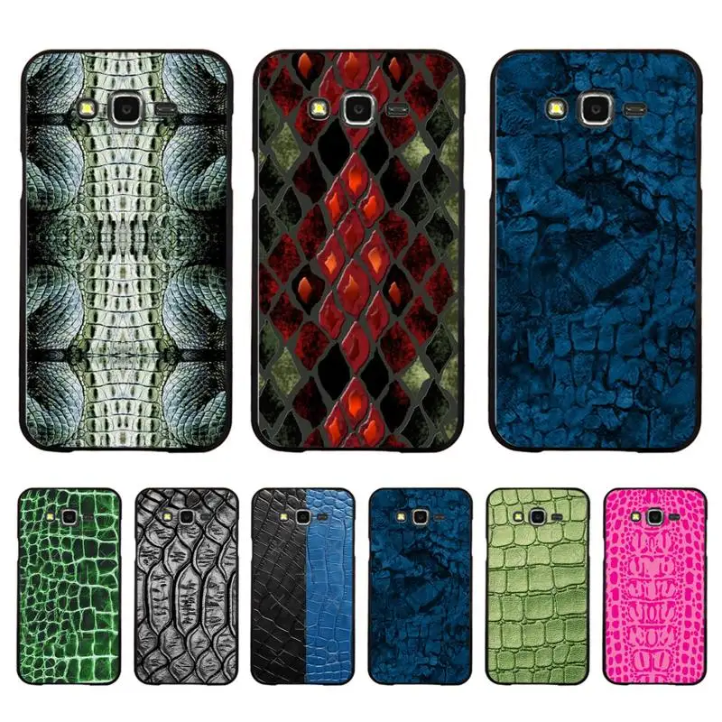 

FHNBLJ Crocodile Texture Phone Case for Redmi 8 9 9A for Samsung J5 J6 Note9 for Huawei NOVA3E Mate20lite cover