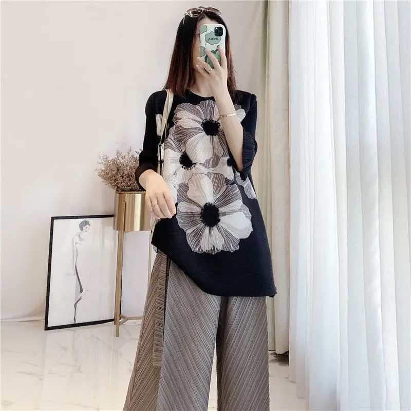 VANOVICH Temperament Folding Women's Spring 2023 New Loose Slim Fashion Print Top Pullover O-neck Flare Sleeve Casual T-shirt
VANOVICH Temperament Folding Women's Spring 2023 New Loose Slim Fashion Print Top Pullover O-neck Flare Sleeve Casual T-shirt