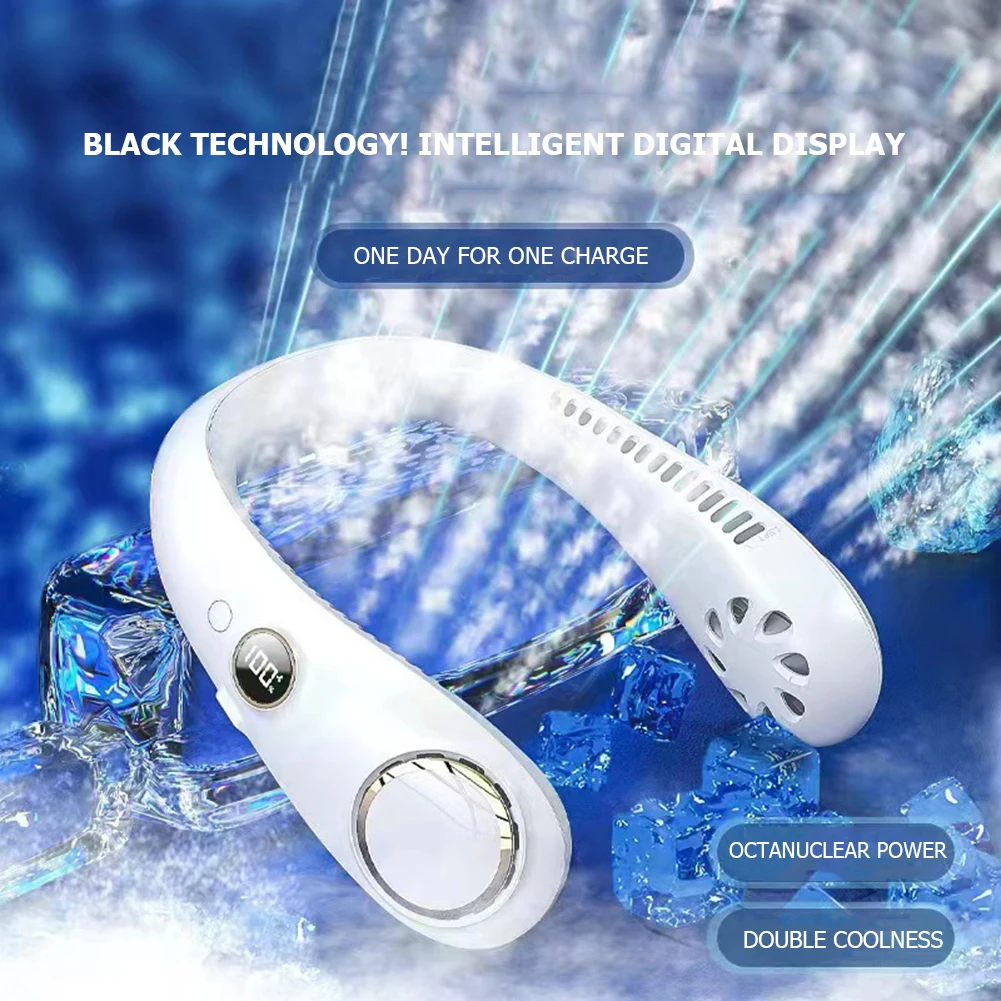 Portable Bladeless Hanging Neck Fan USB Rechargeable Digital Display Outdoor Sports Summer Cooling Wearable Mute Neckband Fan
Portable Bladeless Hanging Neck Fan USB Rechargeable Digital Display Outdoor Sports Summer Cooling Wearable Mute Neckband Fan
