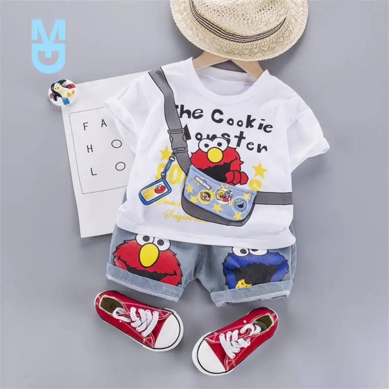 New Summer Children Out Clothes Baby Boy cartoon O-Neck T Shirt denim Shorts 2Pcs/sets Infant Outfit Kids Fashion Toddler Tracks
New Summer Children Out Clothes Baby Boy cartoon O-Neck T Shirt denim Shorts 2Pcs/sets Infant Outfit Kids Fashion Toddler Tracks