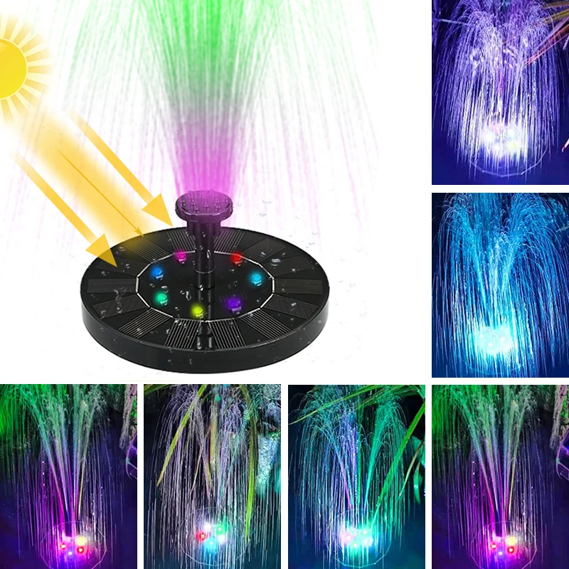 13/16cm Solar Water Fountain Pool Pond Waterfall Garden Decoration Outdoor Bird Bath Solar Powered Colorful Fountain Floating
13/16cm Solar Water Fountain Pool Pond Waterfall Garden Decoration Outdoor Bird Bath Solar Powered Colorful Fountain Floating
