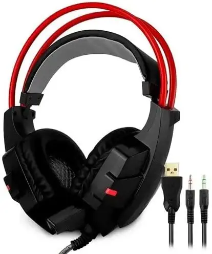 

NEW Fone de Ouvido Gamer Headset com microfone para jogos computador pc com adaptador celular e ps4