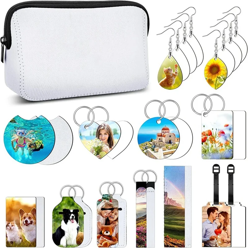 MOOL 29PCS Sublimation Blanks, Sublimation Blanks Products Set, Sublimation Makeup Bag,For Sublimation Printing Crafts
MOOL 29PCS Sublimation Blanks, Sublimation Blanks Products Set, Sublimation Makeup Bag,For Sublimation Printing Crafts