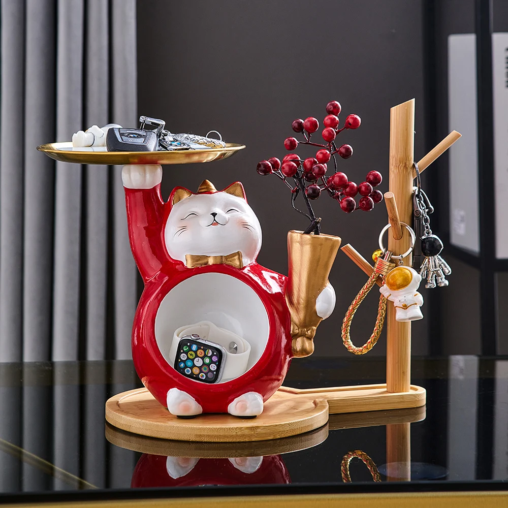 Cartoon Cat Statue Watch Storage Metal Tray Home Decoration Accessories Desktop Organizer Bedroom Decor Ceramics Sculpture Gift
Cartoon Cat Statue Watch Storage Metal Tray Home Decoration Accessories Desktop Organizer Bedroom Decor Ceramics Sculpture Gift