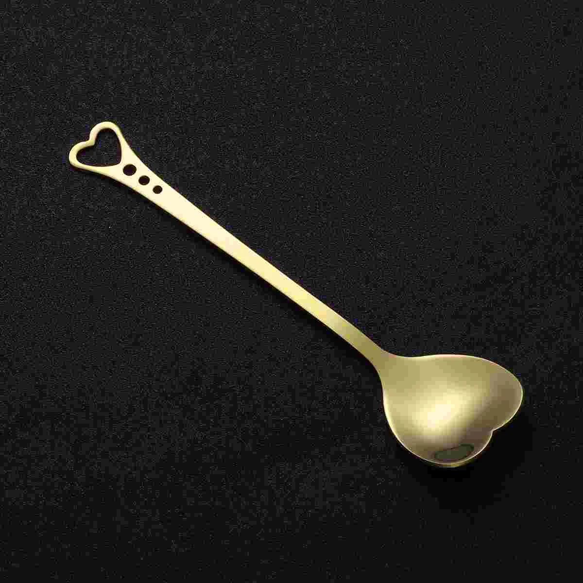 

1Pc Stainless Steel Heart Spoon Dessert Spoons for Home Kitchen Coffee Sugar Tea Cake Stirring Mixing Appetizers Silverware (