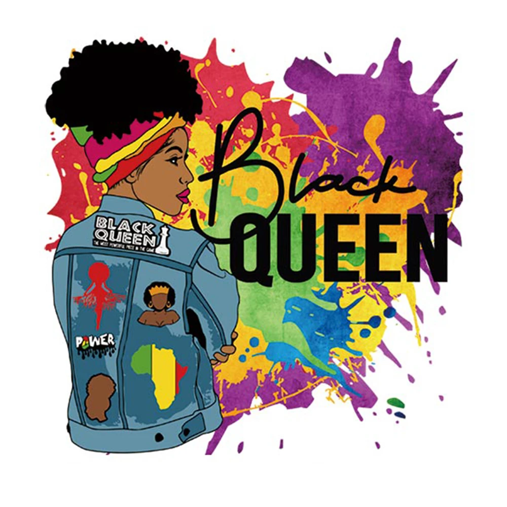 Colorful Black Queen Patches for Clothes Heat Transfer Thermal Stickers Iron-On Heat Transfer Print-On T-Shirt Hoodies Glitter
Colorful Black Queen Patches for Clothes Heat Transfer Thermal Stickers Iron-On Heat Transfer Print-On T-Shirt Hoodies Glitter
