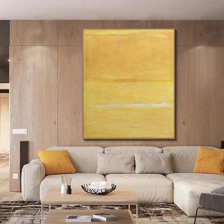 

Одиночный Желтый художественный холст, современный абстрактный минималистичный настенный постер, ручная работа, картина маслом, гостиная, спальня, крыльцо, декоративная роспись