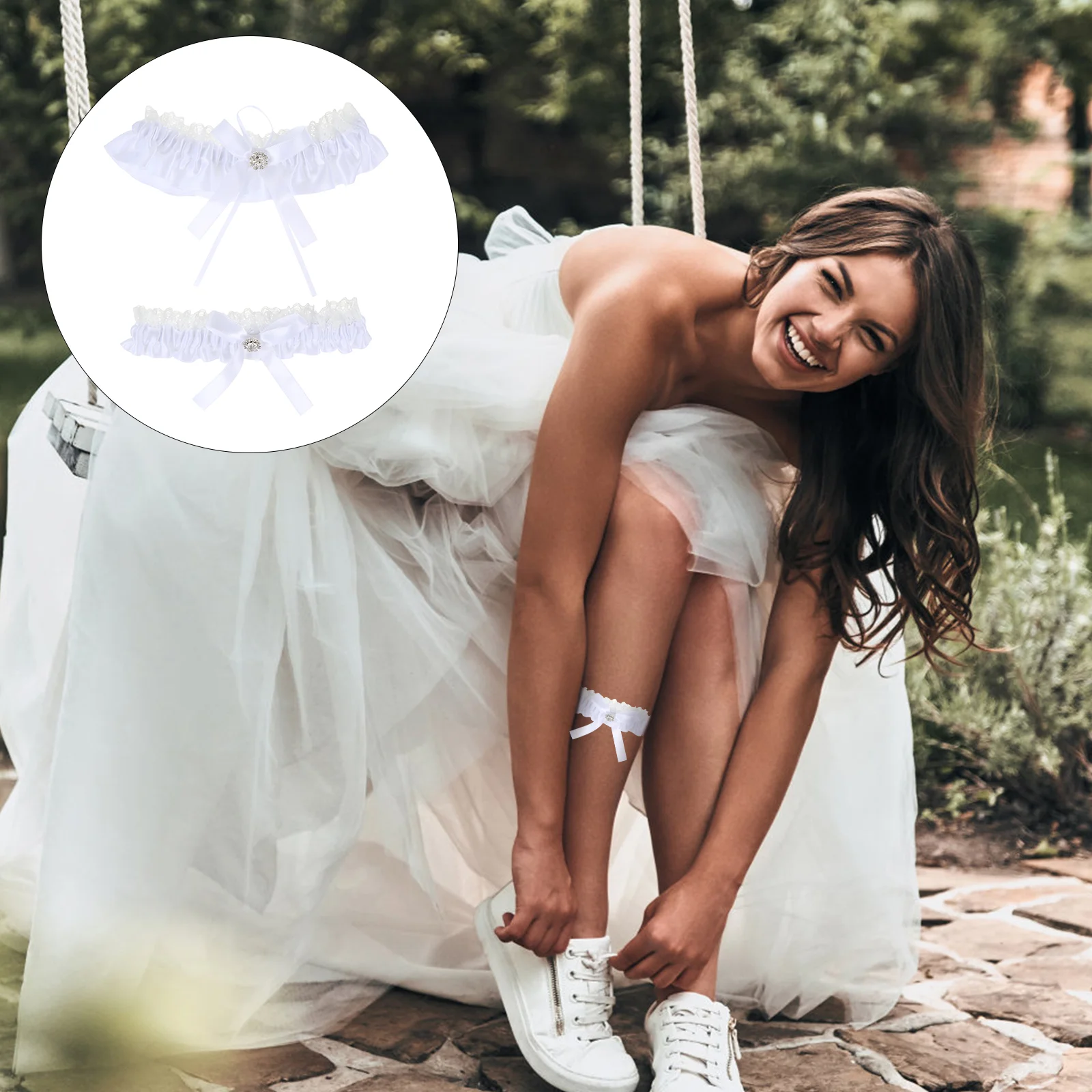

Подвязка декоративное кольцо на бедро креативная петля для ног свадебное нижнее белье украшения для невесты нежные кружевные женские подвязки для подружки невесты