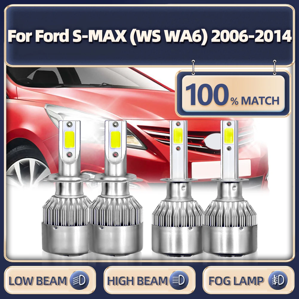 Turbo LED Headlight Bulb 240W 40000LM CSP Chip Car Headlamp 12V 6000K For Ford S-MAX (WS WA6) 2006-2009 2010 2011 2012 2013 2014
Turbo LED Headlight Bulb 240W 40000LM CSP Chip Car Headlamp 12V 6000K For Ford S-MAX (WS WA6) 2006-2009 2010 2011 2012 2013 2014