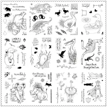 Mammoth Hugs Kangaroo Groundhog Frog 2022 New Clear Stamps For Scrapbooking Paper Making Account Craft Set Card Transparent Seal