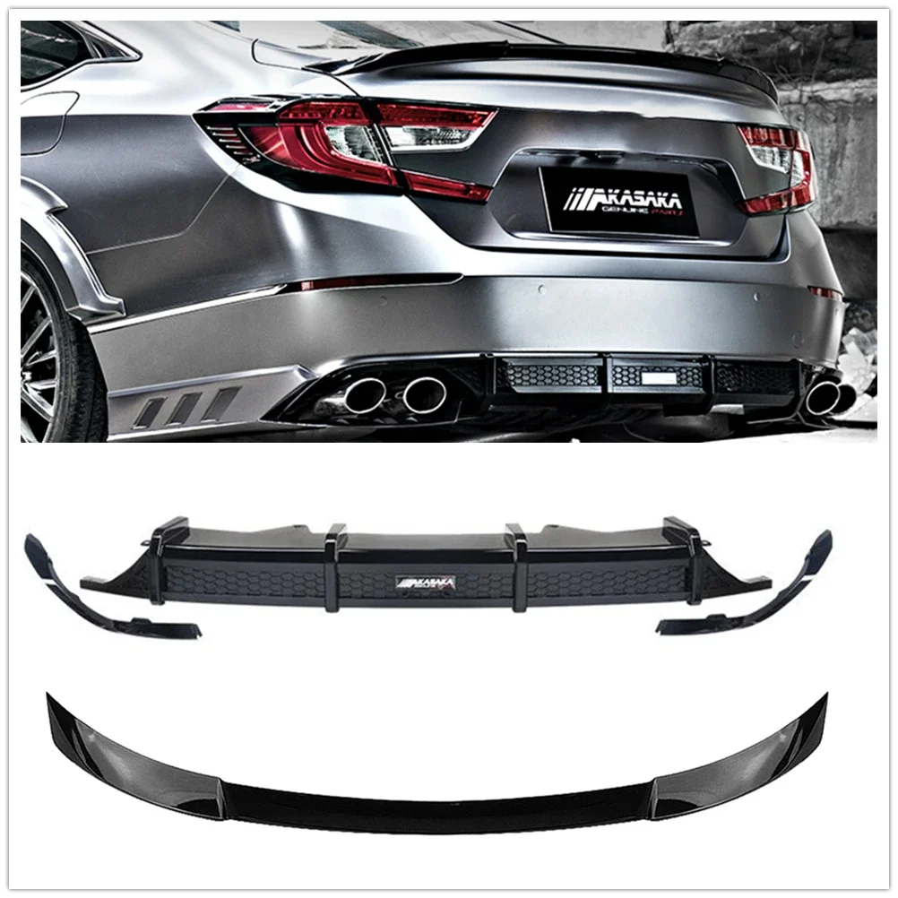 Новый! AKASAKA для Honda Accord 10th 2018-2020 глянцевый черный спойлер на крышку багажника