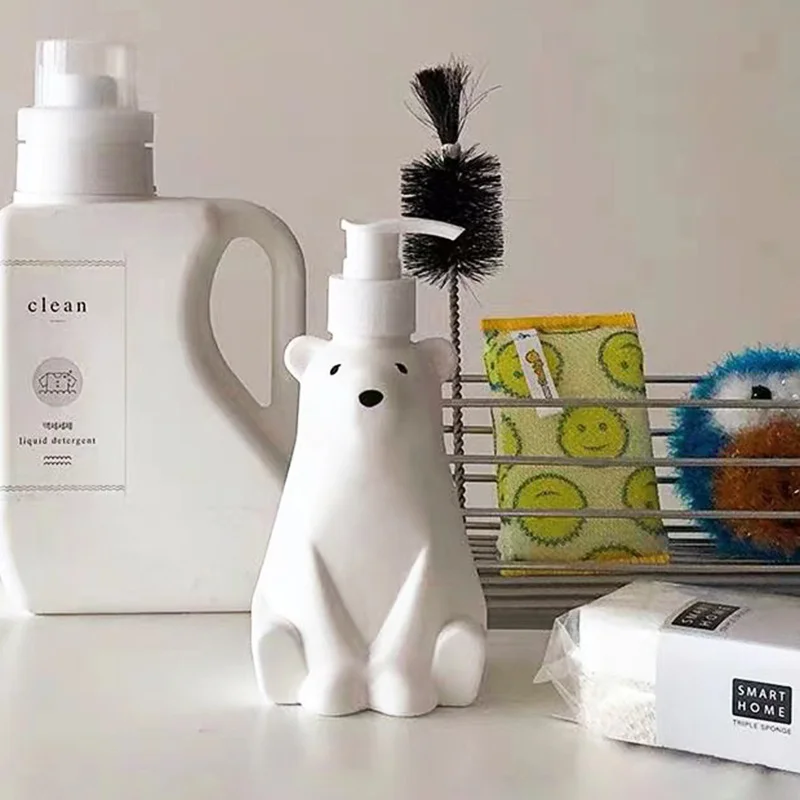polar Cute bear white bottled kitchen hand sanitizer universal portable bathroom shampoo lotion press bottle sanitary products
polar Cute bear white bottled kitchen hand sanitizer universal portable bathroom shampoo lotion press bottle sanitary products