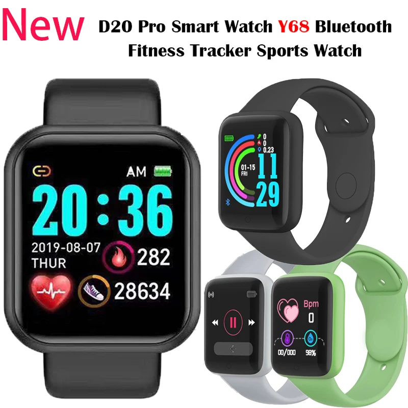 D20 Pro Smart Watch Bluetooth Fitness Tracker Sports Watch Heart Rate Monitor Blood Pressure Y68 Smart Bracelet for Android IOS
D20 Pro Smart Watch Bluetooth Fitness Tracker Sports Watch Heart Rate Monitor Blood Pressure Y68 Smart Bracelet for Android IOS