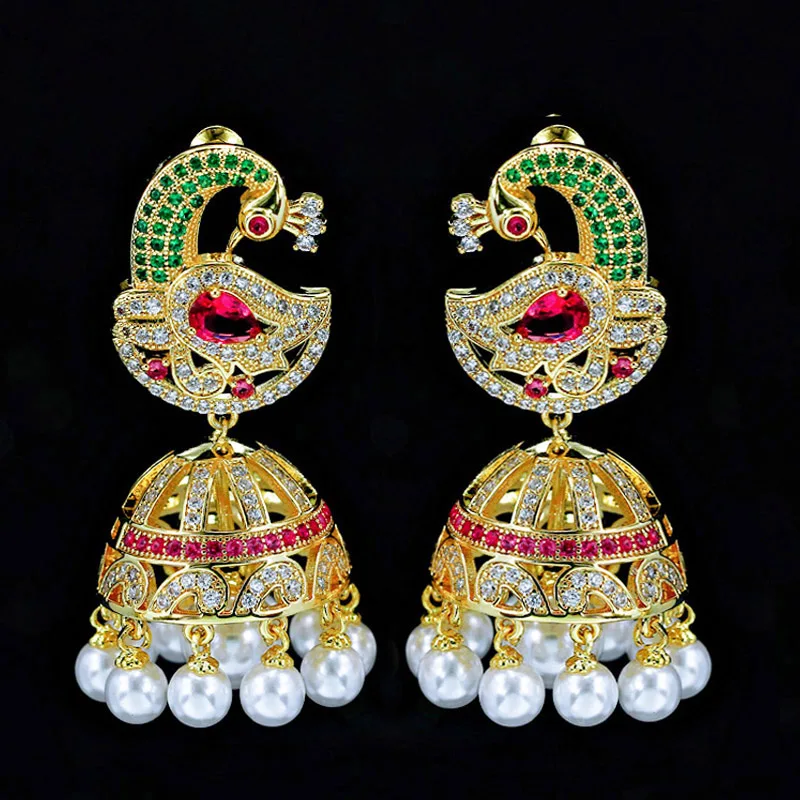 ThreeGraces Ethnic Multicolor Cubic Zirconia Gold Color Simulated Pearl Luxury Bell Dangle Party Earrings for Women E1370
ThreeGraces Ethnic Multicolor Cubic Zirconia Gold Color Simulated Pearl Luxury Bell Dangle Party Earrings for Women E1370