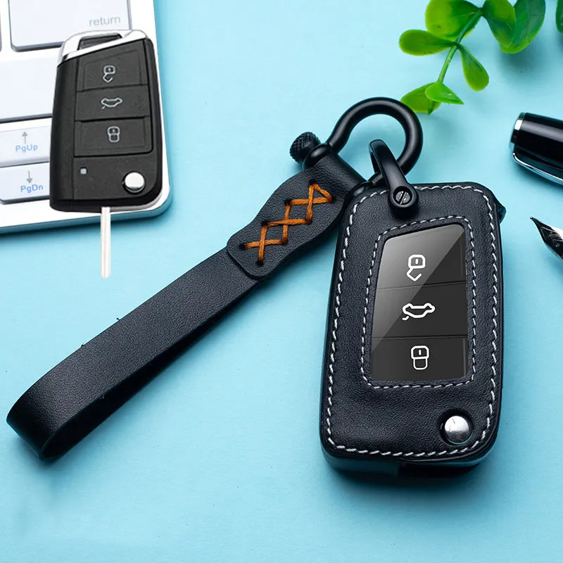 Leather Car Key Cover Case for Volkswagen VW Golf7 mk7 Seat Ibiza Leon FR 2 Altea Aztec For Skoda Octavia Key Ring
Leather Car Key Cover Case for Volkswagen VW Golf7 mk7 Seat Ibiza Leon FR 2 Altea Aztec For Skoda Octavia Key Ring