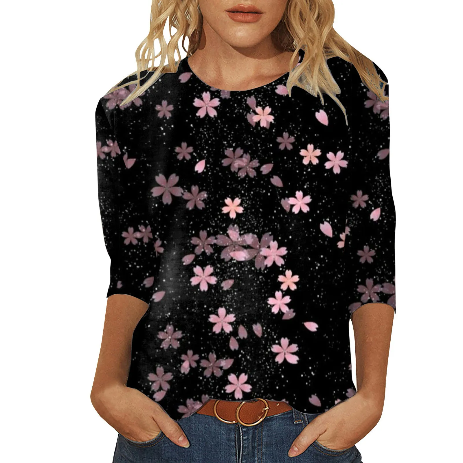 Long Sleeve Women Small Womens Fashion Three Quarter Sleeve Crew Neck T Shirt Casual Printed T Shirt Womens Compression Shirt
Long Sleeve Women Small Womens Fashion Three Quarter Sleeve Crew Neck T Shirt Casual Printed T Shirt Womens Compression Shirt