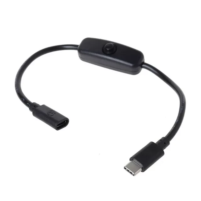 Male to Female USB-C Extension Cable Switch for Raspberry Pi 4 for Android Electrical Power Supply
Male to Female USB-C Extension Cable Switch for Raspberry Pi 4 for Android Electrical Power Supply