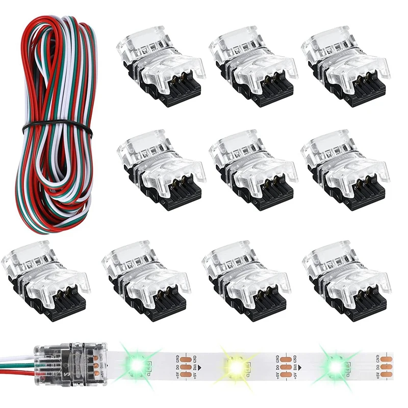 11 Pieces Tunable 3 Pin LED Strip Connectors 10Mm LED Strip Light Connectors LED Strip Connector Terminal For WS2811
11 Pieces Tunable 3 Pin LED Strip Connectors 10Mm LED Strip Light Connectors LED Strip Connector Terminal For WS2811
