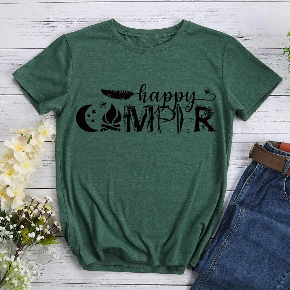 Fashion Happy Camper T-shirts Women Men Neutral Cotton Short Sleeve T-shirt Daily Casual Tops S-XXXL
Fashion Happy Camper T-shirts Women Men Neutral Cotton Short Sleeve T-shirt Daily Casual Tops S-XXXL