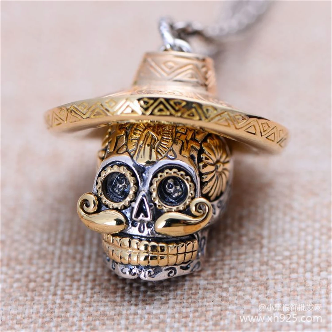 MeiBaPJ Real S925 Sterling Silver Personality Skull With Hat Pendant Fine Party Retro Jewelry for Women/Man XH
MeiBaPJ Real S925 Sterling Silver Personality Skull With Hat Pendant Fine Party Retro Jewelry for Women/Man XH