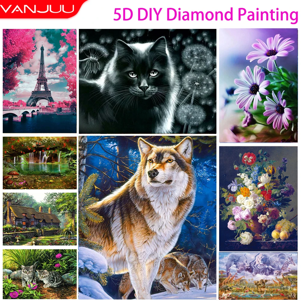 DIY Diamond Painting 5D Wolf Cat Diamond Mosaic Landscape Tower Rhinestone Embroidery Kit Full Drill Cross Stitch Home Decor
DIY Diamond Painting 5D Wolf Cat Diamond Mosaic Landscape Tower Rhinestone Embroidery Kit Full Drill Cross Stitch Home Decor
