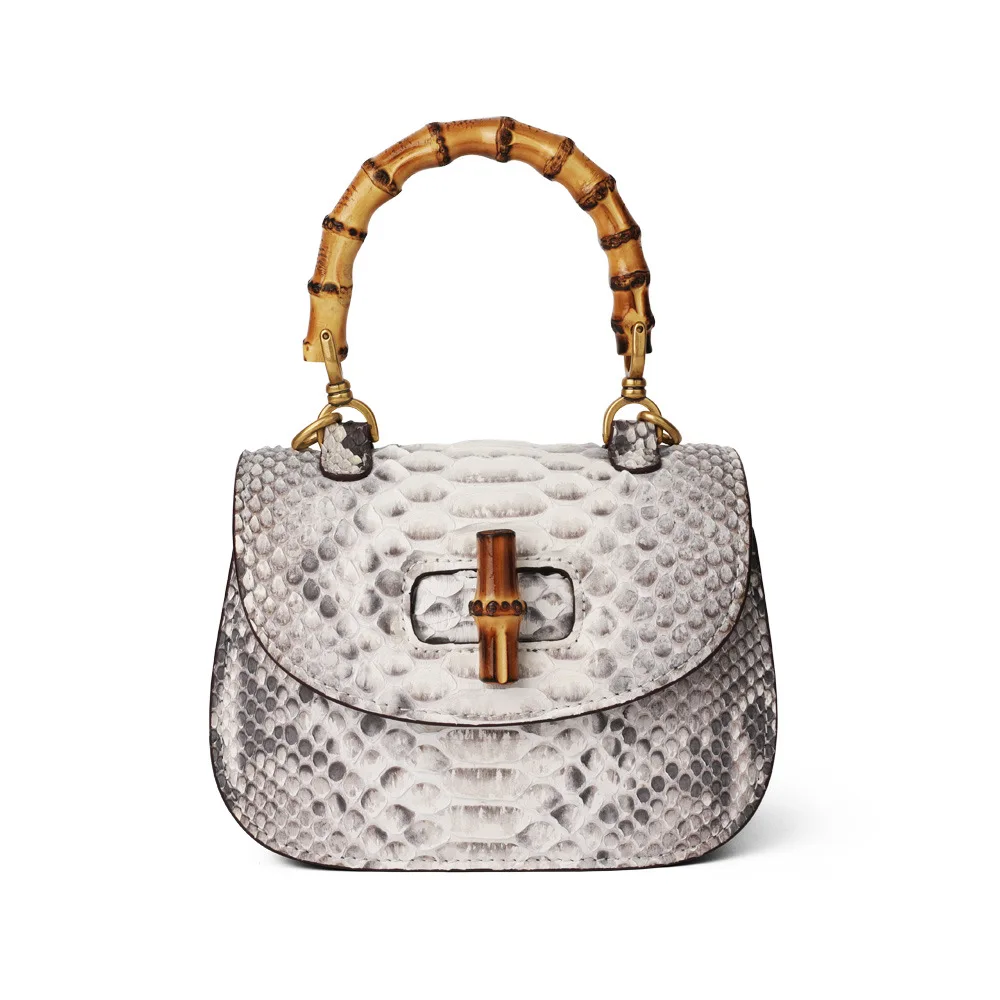 2022 New Python Skin Women's Handbag Luxury Genuine Leather Lady Bag Fashion Bamboo Knot Hand-held Bag Shoulder Messenger Bag 50
2022 New Python Skin Women's Handbag Luxury Genuine Leather Lady Bag Fashion Bamboo Knot Hand-held Bag Shoulder Messenger Bag 50