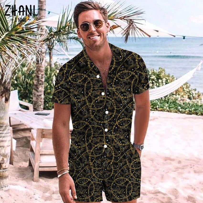 NEW Hawaiian Set Mens Printing Set Short Sleeve Summer Casual Chain Shirt Beach Two Piece Suit 2022 Fashion Men Sets US S-3XL
NEW Hawaiian Set Mens Printing Set Short Sleeve Summer Casual Chain Shirt Beach Two Piece Suit 2022 Fashion Men Sets US S-3XL