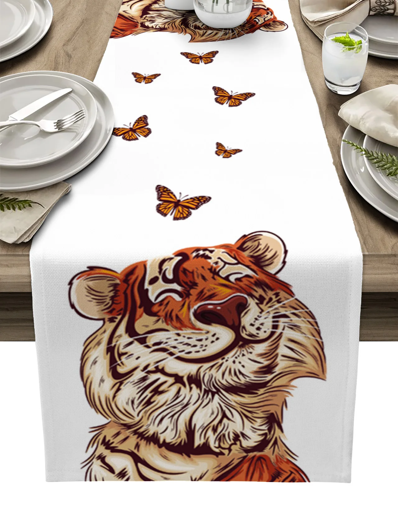 Funny Cute Tiger Butterfly Table Runners Kitchen Table Decoration Dining Table Runners Wedding Party Table Decor
Funny Cute Tiger Butterfly Table Runners Kitchen Table Decoration Dining Table Runners Wedding Party Table Decor