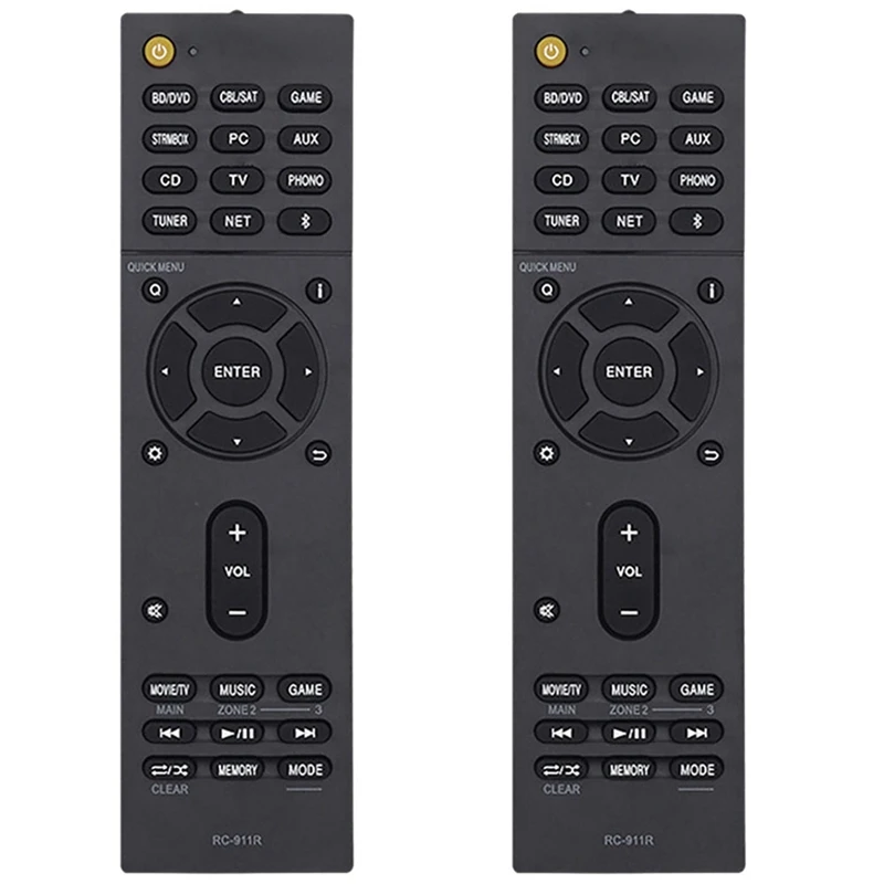 2X RC-911R Remote Control For Onkyo TX-NR575 TX-NR585 TX-RZ810 TX-NR575E AV Receiver Audio/Video Player Remote Control
2X RC-911R Remote Control For Onkyo TX-NR575 TX-NR585 TX-RZ810 TX-NR575E AV Receiver Audio/Video Player Remote Control