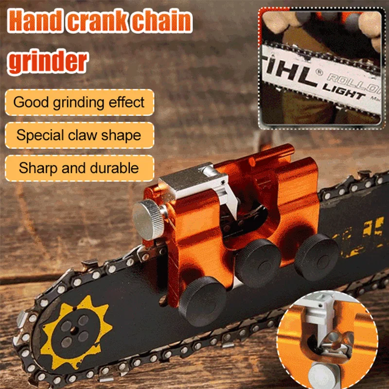 

Woodworking Chainsaw Sharpener Hand Chain Grinder Tool for All Kinds of ChainSaws Portable Chainsaw Sharpener Hand Crank
