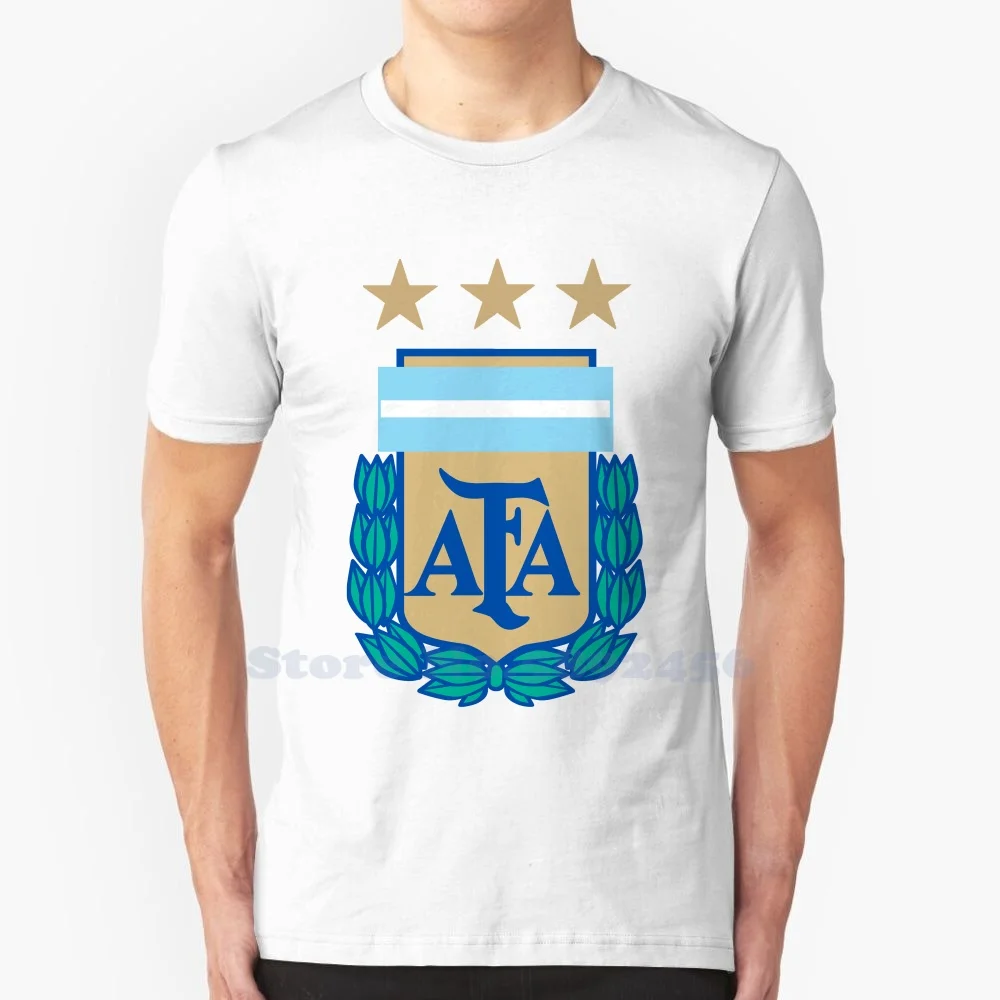 

Newest AFA Three Stars Logo Argentina Football Champion Argentina Nations soccer 2022 Cup High-Quality T shirt