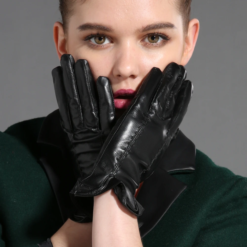 GOURS Women Winter Real Leather Gloves Black Genuine Goatskin Gloves Thin Lining Fashion Soft Warm Driving New Arrival GSL032
GOURS Women Winter Real Leather Gloves Black Genuine Goatskin Gloves Thin Lining Fashion Soft Warm Driving New Arrival GSL032