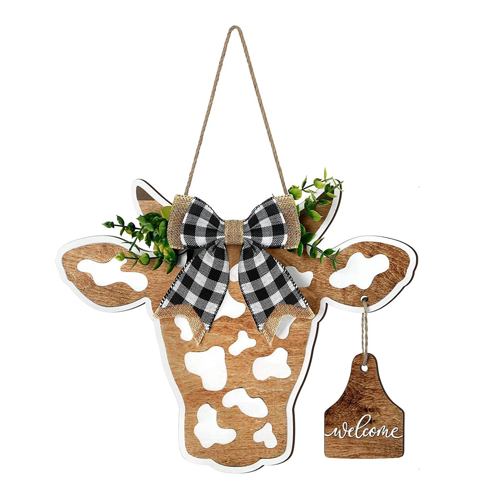 Wooden Cow Welcome Sign Cow Head Decoration With Artificial Leavers Fall Wreath For Autumn Halloween Thanksgiving Harvest
Wooden Cow Welcome Sign Cow Head Decoration With Artificial Leavers Fall Wreath For Autumn Halloween Thanksgiving Harvest