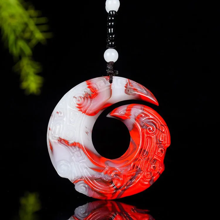 Natural Xinjiang Hotan Jade Chicken Blood Jade Fortune Charm Pendant Men's and Women's Fashion Versatile Pendant
Natural Xinjiang Hotan Jade Chicken Blood Jade Fortune Charm Pendant Men's and Women's Fashion Versatile Pendant