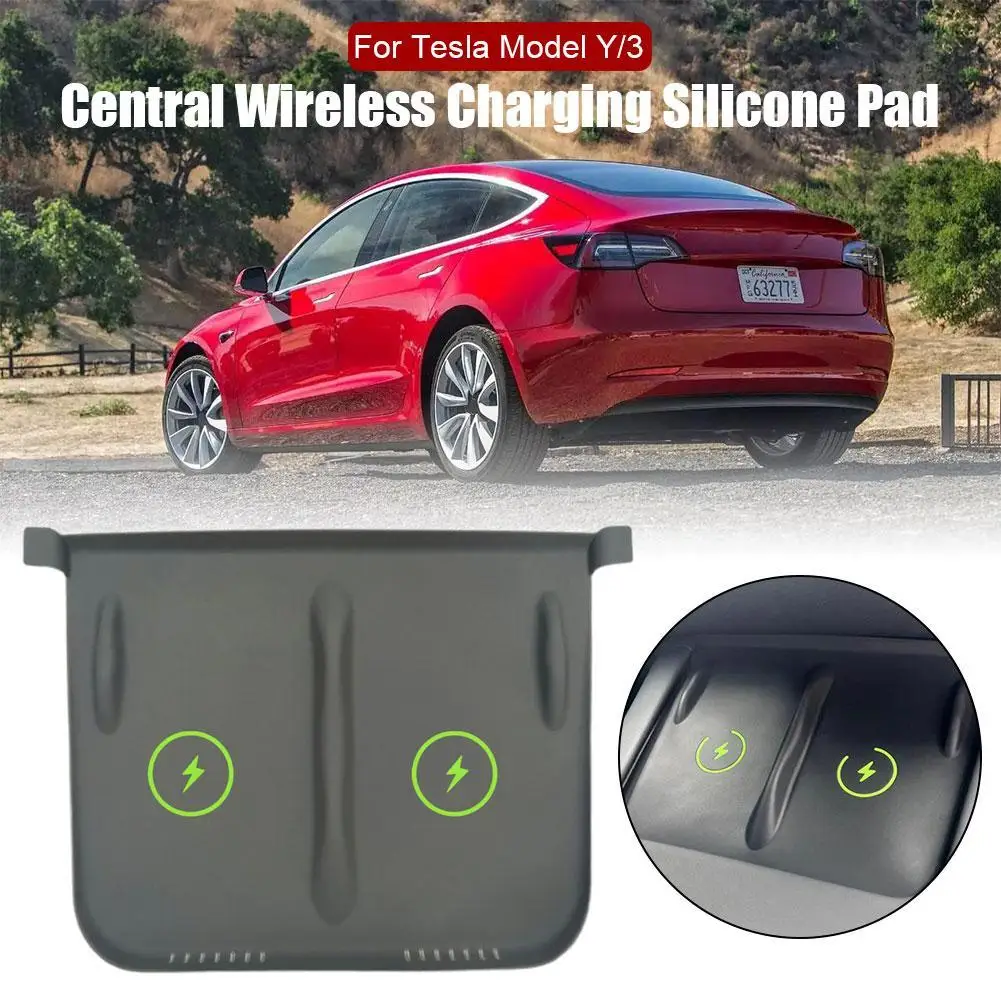 For Tesla Model 3 Y 2023 2022 2021 Silicone Wireless Charging Pad Non-Slip Mat Dust-Proof Charger Protect Cover Car Accessories
For Tesla Model 3 Y 2023 2022 2021 Silicone Wireless Charging Pad Non-Slip Mat Dust-Proof Charger Protect Cover Car Accessories