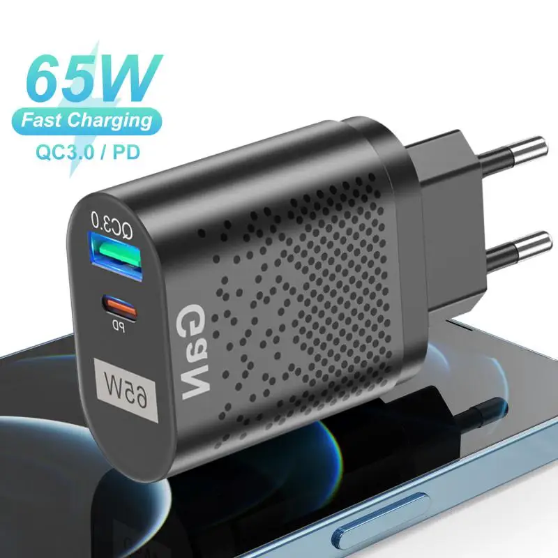 Сетевое зарядное устройство USB PD 65 Вт GaN для MacBook QC 3,0 PD3.0, быстрое зарядное устройство USB Type-C для iPhone 13Pro/12 Pro Max, Huawei, Samsung S22
Сетевое зарядное устройство USB PD 65 Вт GaN для MacBook QC 3,0 PD3.0, быстрое зарядное устройство USB Type-C для iPhone 13Pro/12 Pro Max, Huawei, Samsung S22