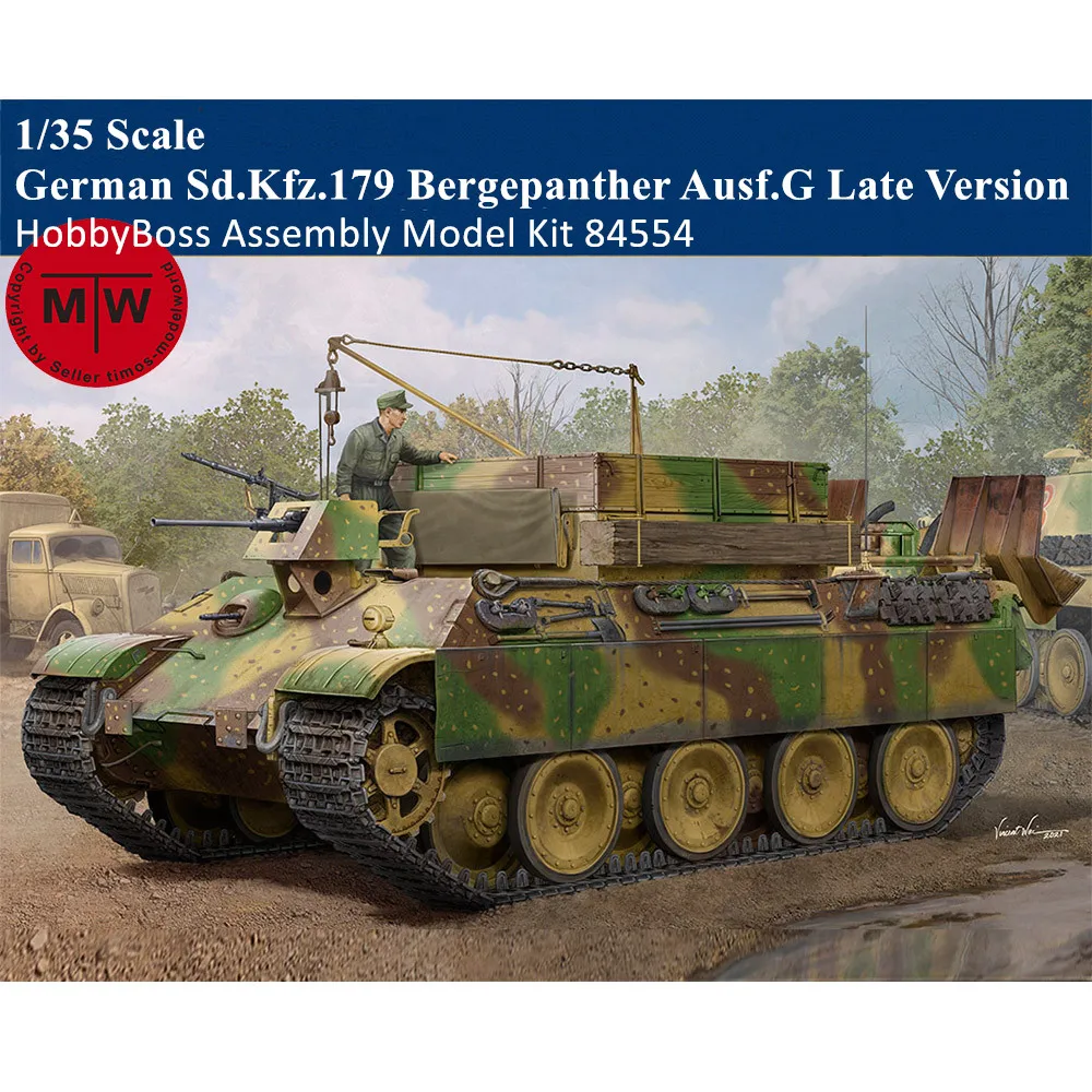 HobbyBoss масштаб 84554 1/35 немецкий Sd.Kfz.179 Bergepanther Ausf.G поздний вариант военные пластиковые сборные модельные наборы
HobbyBoss масштаб 84554 1/35 немецкий Sd.Kfz.179 Bergepanther Ausf.G поздний вариант военные пластиковые сборные модельные наборы