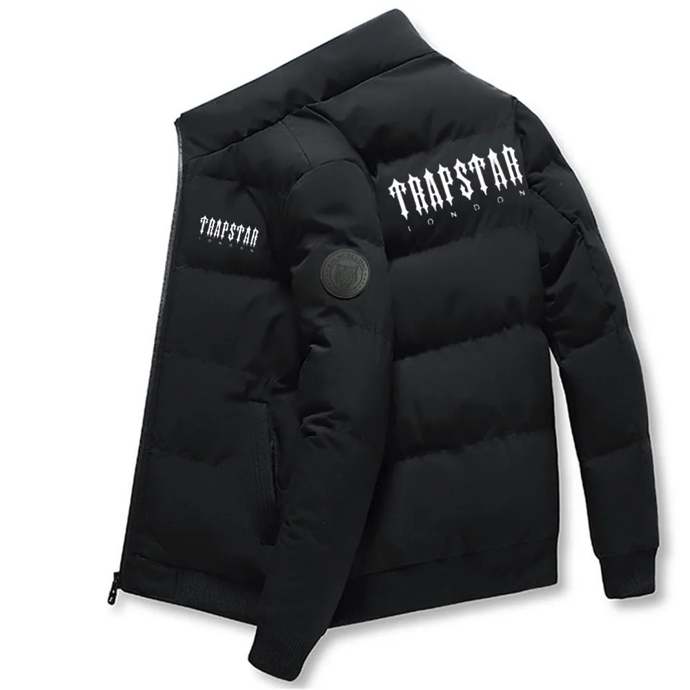 

Мужская уличная куртка с принтом, утепленная термокуртка оверсайз с защитой от ветра, брендовая парка для осени и зимы, 2023