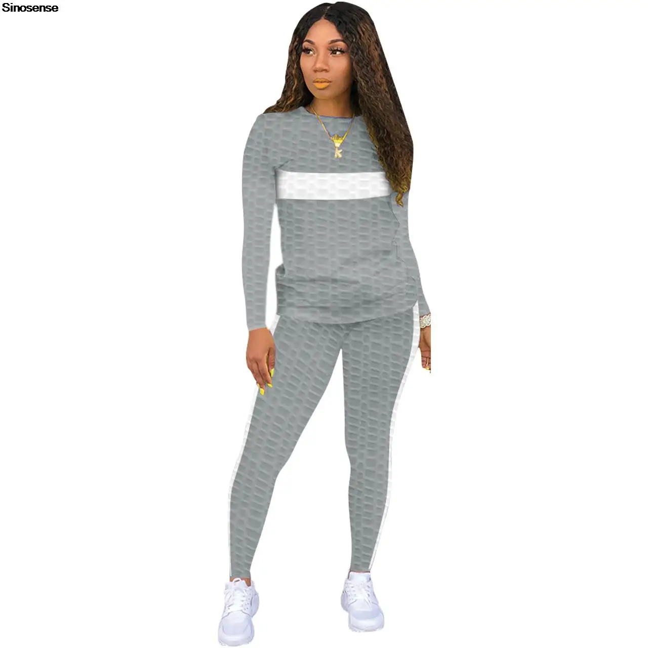 Women 2 Piece Sports Workout Outfits Casual Tracksuit Sweatsuit Striped Long Sleeve Tops And Pants Two Piece Loungewear Sets
Women 2 Piece Sports Workout Outfits Casual Tracksuit Sweatsuit Striped Long Sleeve Tops And Pants Two Piece Loungewear Sets
