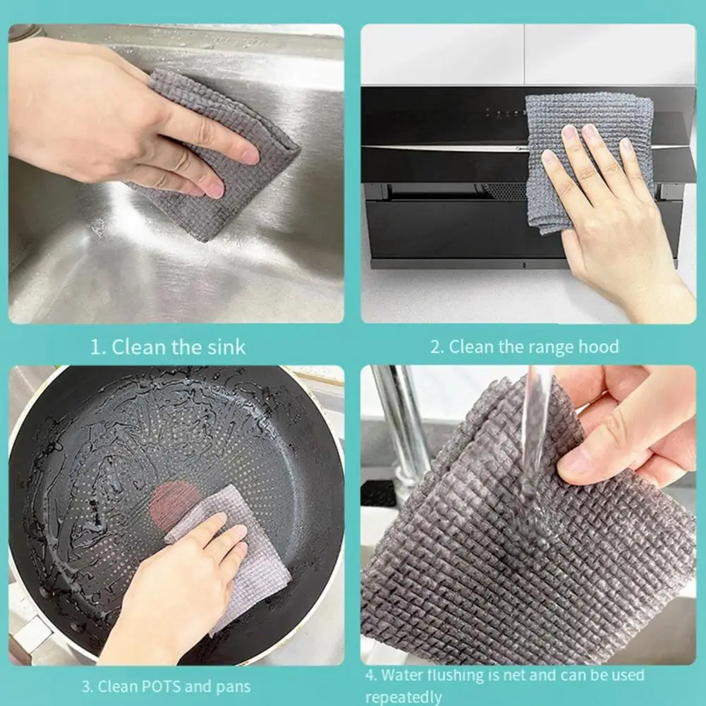 Reusable Cloth Reusable Non-woven Fabric Kitchen Rag for Easy Oil Stain Removal Wear-resistant Washing Bowl Cloth with for Oil
Reusable Cloth Reusable Non-woven Fabric Kitchen Rag for Easy Oil Stain Removal Wear-resistant Washing Bowl Cloth with for Oil
