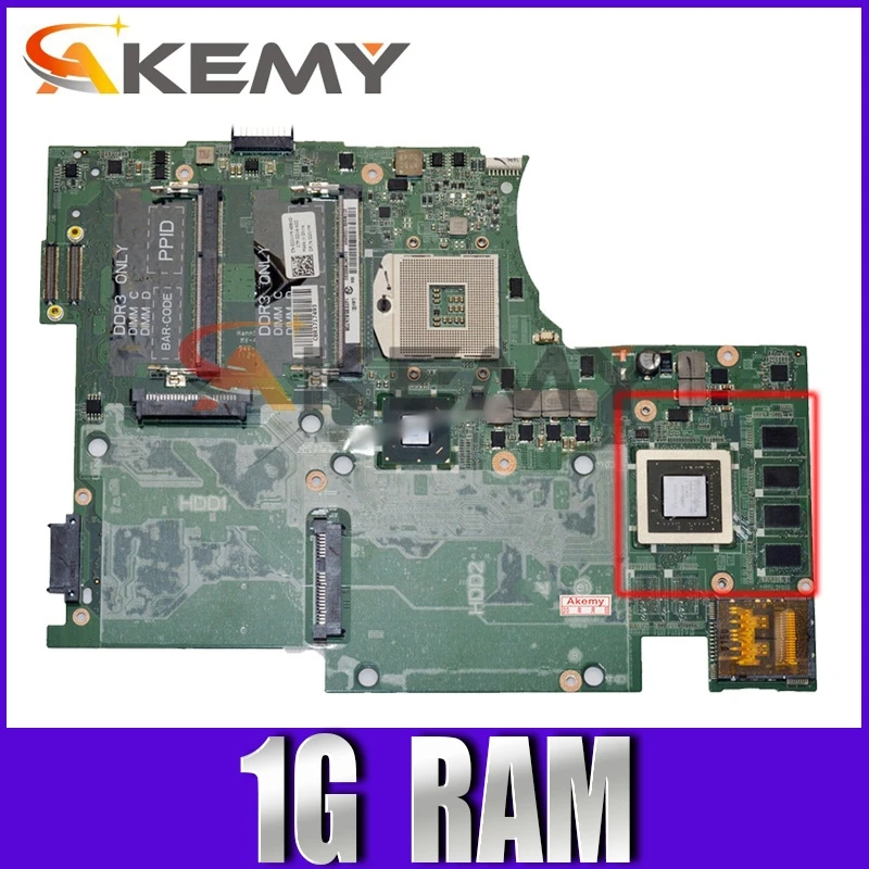 

Original Laptop motherboard For DELL XPS 17R L702X 3D Mainboard CN-0P4N30 0P4N30 DAGM7MB1AE1 N12E-GE-B-A1 RAM 1G HM67