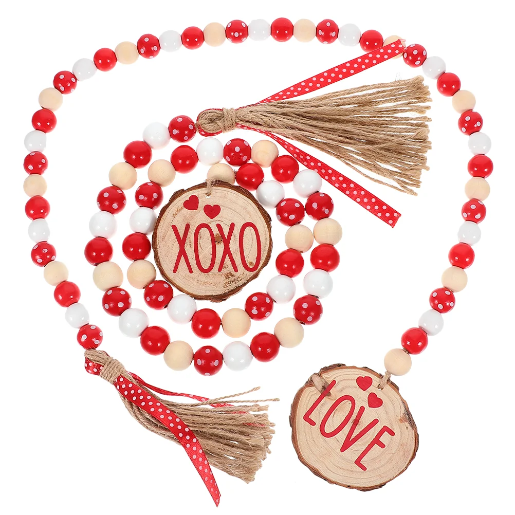 Valentine'S Day Wood Garland Beaded Garland Decor Valentine'S Day Bead String Decor Hemp Rope String Decorative Pendant
Valentine'S Day Wood Garland Beaded Garland Decor Valentine'S Day Bead String Decor Hemp Rope String Decorative Pendant
