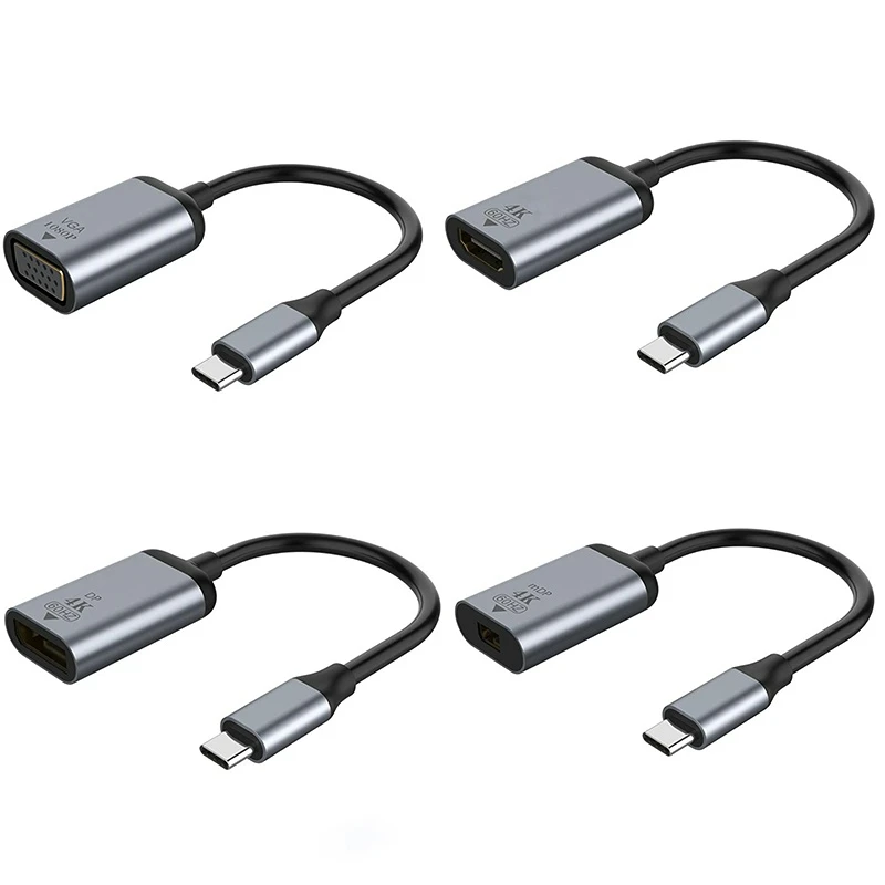 Nku USB C Video Converter Thunderbolt 3 Type-C To 1080P VGA 4K60Hz HDMI-Compatible/Mini DP/DP Adapter Cable for Macbook Laptops
Nku USB C Video Converter Thunderbolt 3 Type-C To 1080P VGA 4K60Hz HDMI-Compatible/Mini DP/DP Adapter Cable for Macbook Laptops