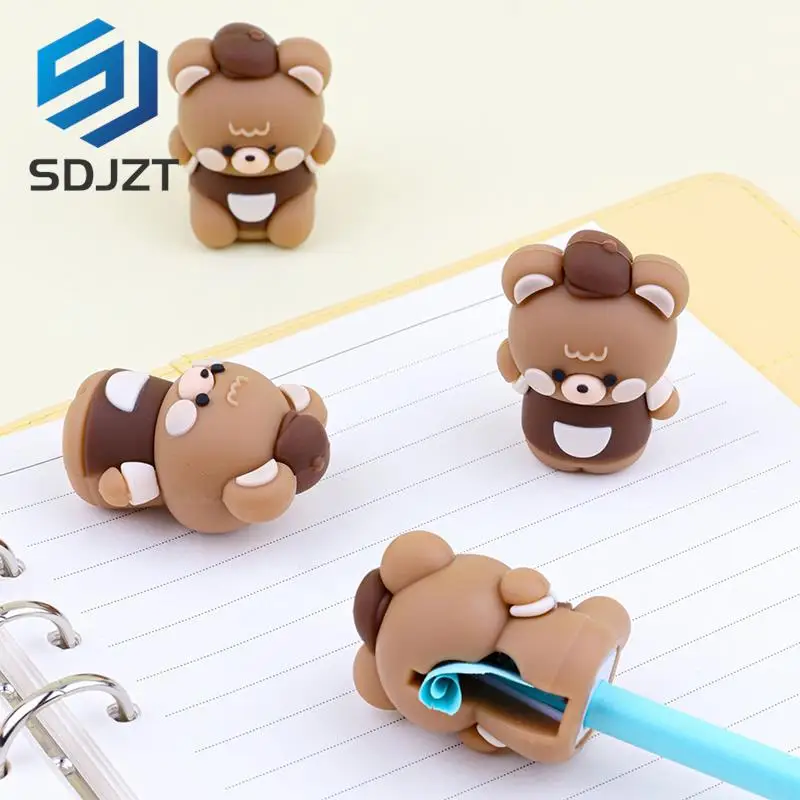 1pc Creative Coffee Bear Shaped Pencil Sharpener Cute Bear Doll Stationery Silicone Manual Pencil Cutter School Office Supplies 
1pc Creative Coffee Bear Shaped Pencil Sharpener Cute Bear Doll Stationery Silicone Manual Pencil Cutter School Office Supplies