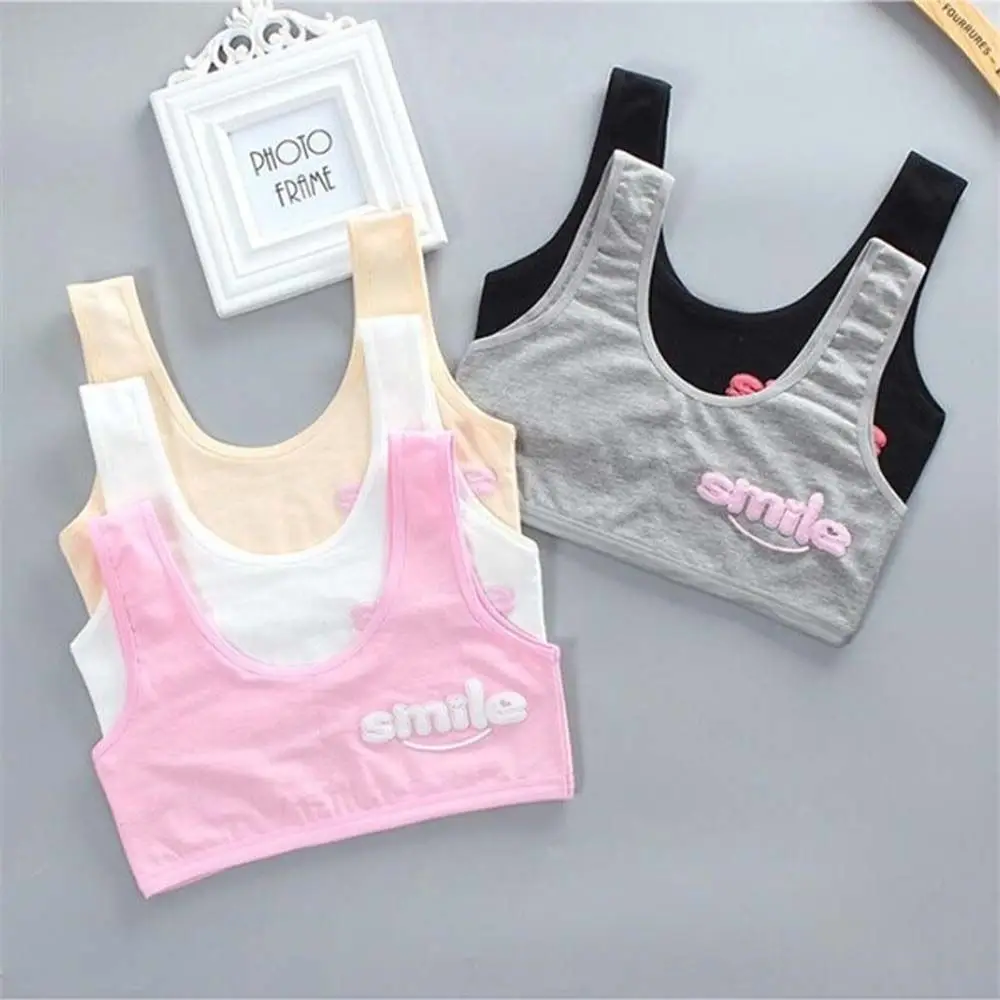 Training Bra Smile Print Invisible Bra Tube Top Kids Camisole Teen Girls Sports Bra Tank Crop Top Teenager Underwear
Training Bra Smile Print Invisible Bra Tube Top Kids Camisole Teen Girls Sports Bra Tank Crop Top Teenager Underwear