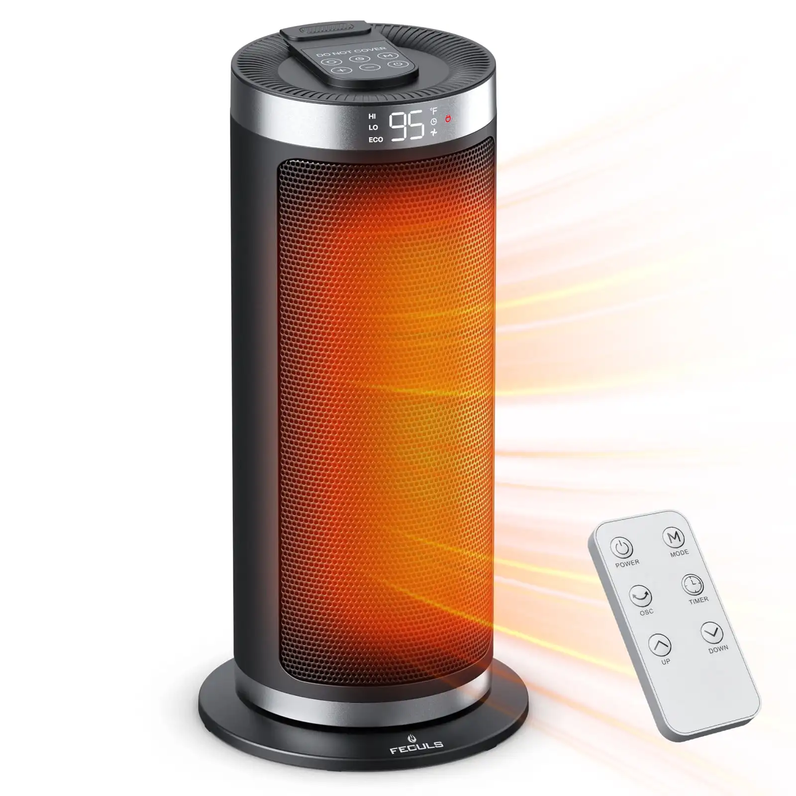 Space Heater, 1500W Fast Heating Ceramic Heater with Thermostat, Remote, 1-12H Timer, 90° Quiet Oscillating Portable Heater fo
Space Heater, 1500W Fast Heating Ceramic Heater with Thermostat, Remote, 1-12H Timer, 90° Quiet Oscillating Portable Heater fo