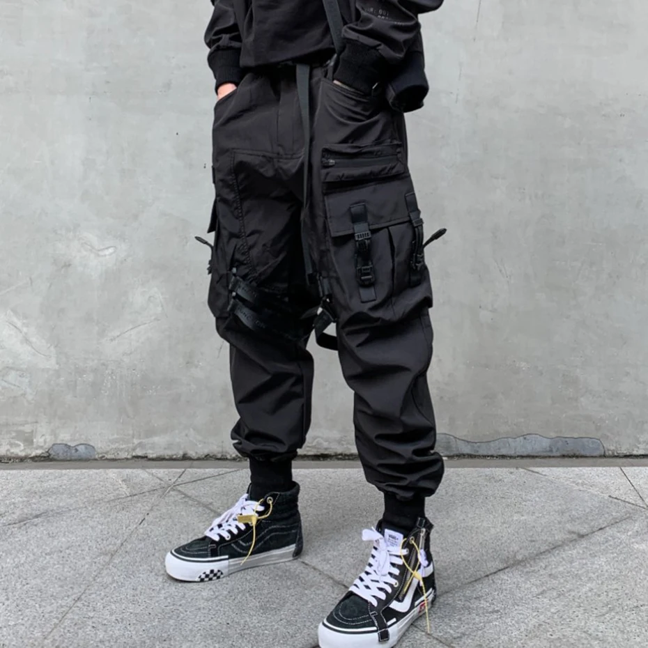 Joggers Cargo Pants Men Multi Pockets Techwear Sweatpants Elastic Waist Black Loose Tactical Trousers for Male
Joggers Cargo Pants Men Multi Pockets Techwear Sweatpants Elastic Waist Black Loose Tactical Trousers for Male
